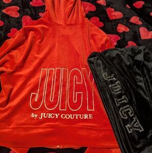 Juicy couture black and red track suit